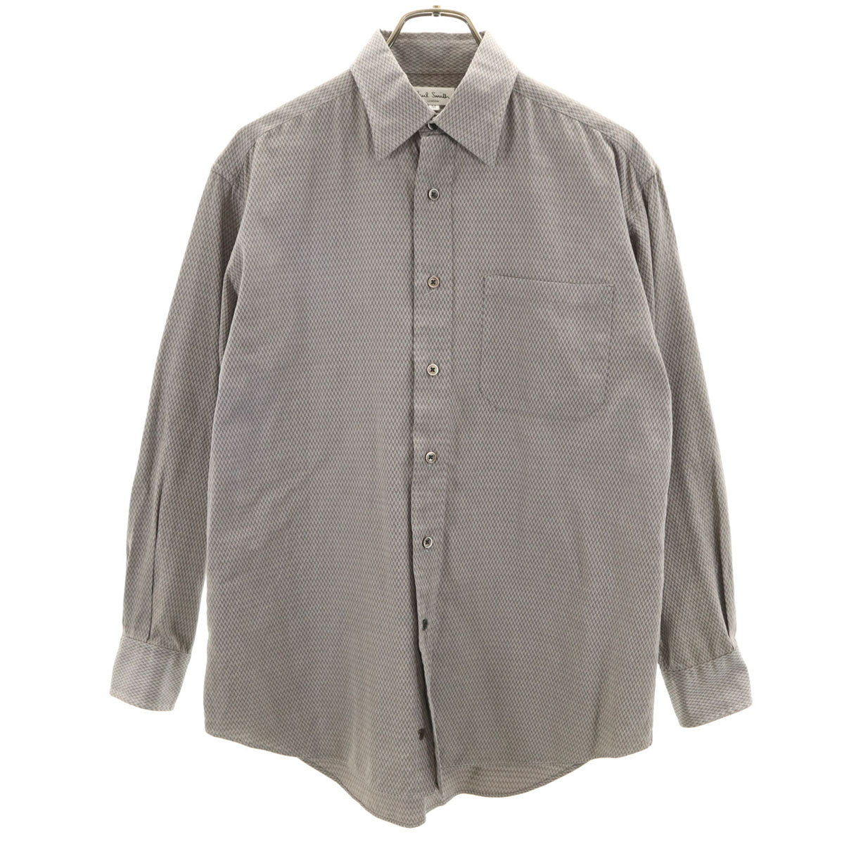 Paul Smith LONDON ポールスミスロンドン 総柄 長袖 シャツ M グレー メンズ