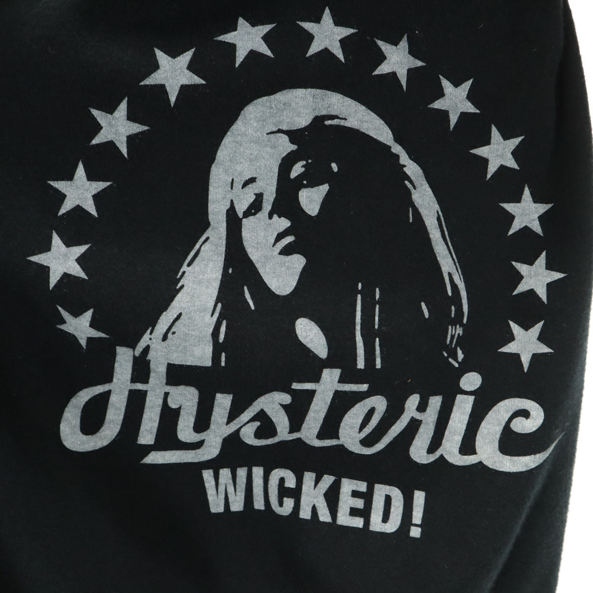 HYSTERIC GLAMOUR ヒステリックグラマー 日本製 長袖 Vネック ニットカーディガン S ブラック レディース