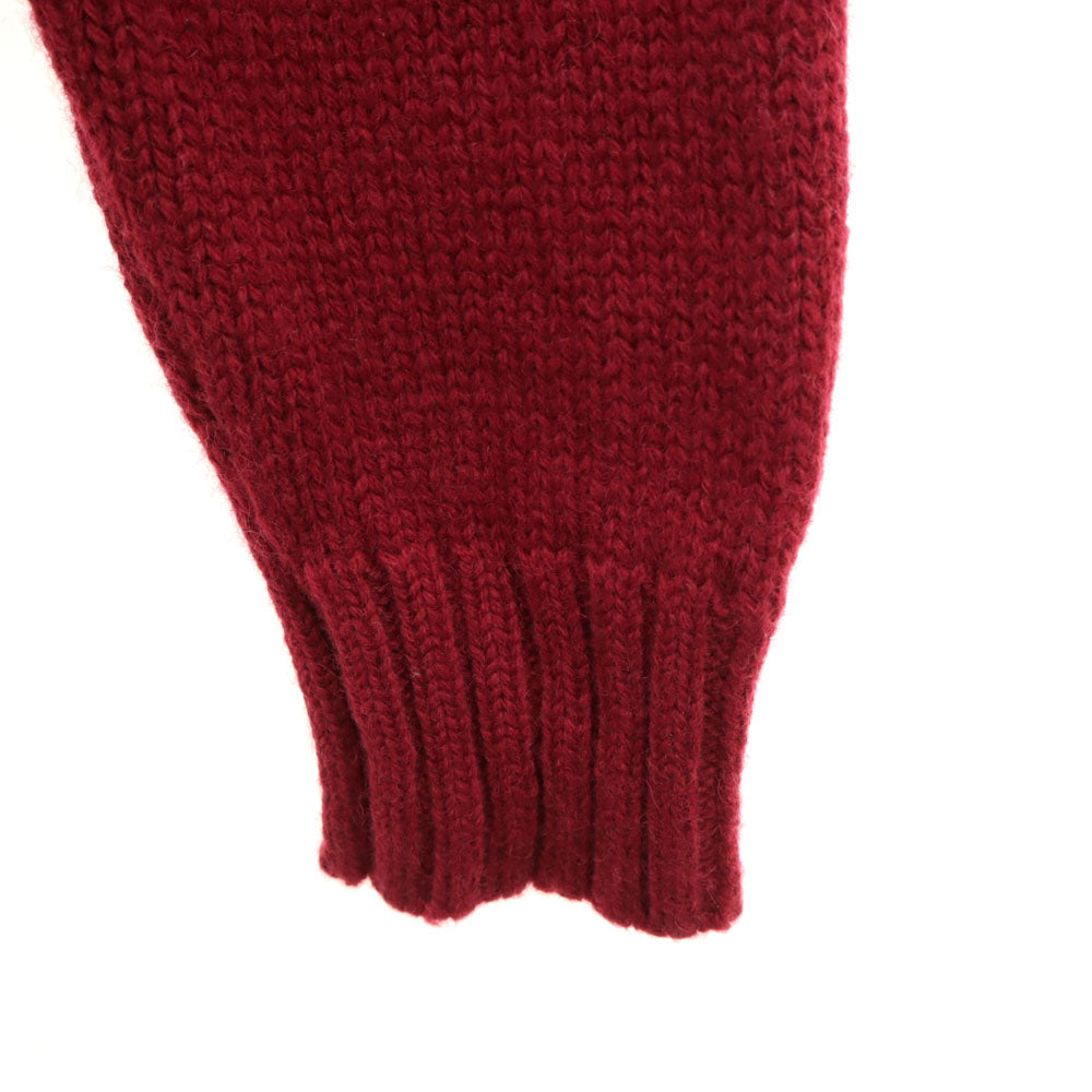 GAP ギャップ 90s オールド ウールブレンド ボーダー柄 長袖 ショールカラー セーター L ワインレッド ニット メンズ