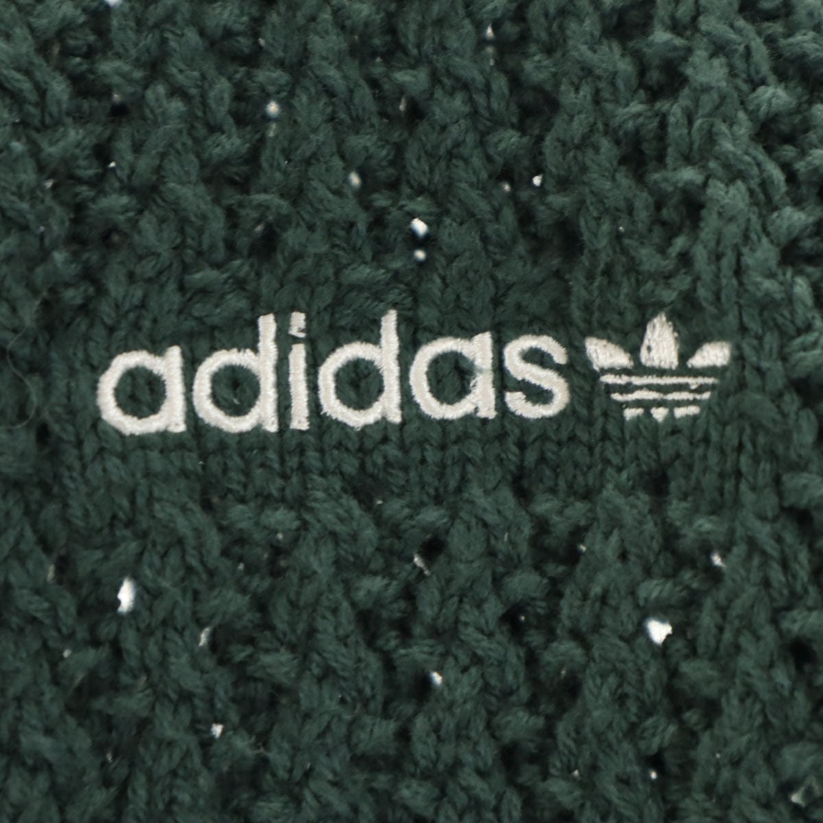 未使用 adidas Originals アディダスオリジナルス トレフォイルロゴ 長袖 Vネック ニットカーディガン L 深緑 レディース