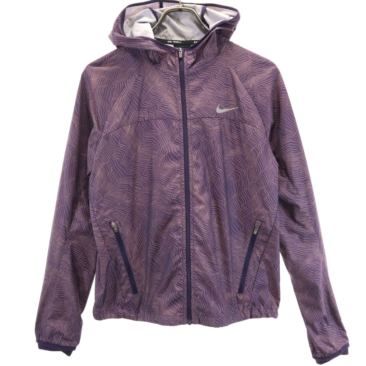 NIKE ナイキ 長袖 ジップパーカー M パープル メンズ