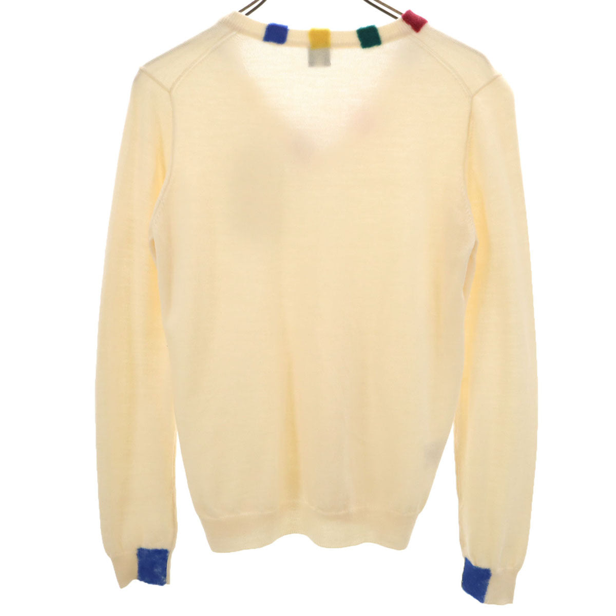 未使用 PS Paul Smith ピーエスポールスミス 長袖 Vネック ニット M アイボリー セーター レディース