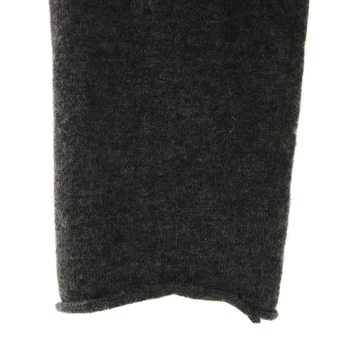 Lucien Pellat-Finet ルシアンペラフィネ カシミヤ100％ 長袖 Vネック ニットカーディガン M チャコールグレー レディース