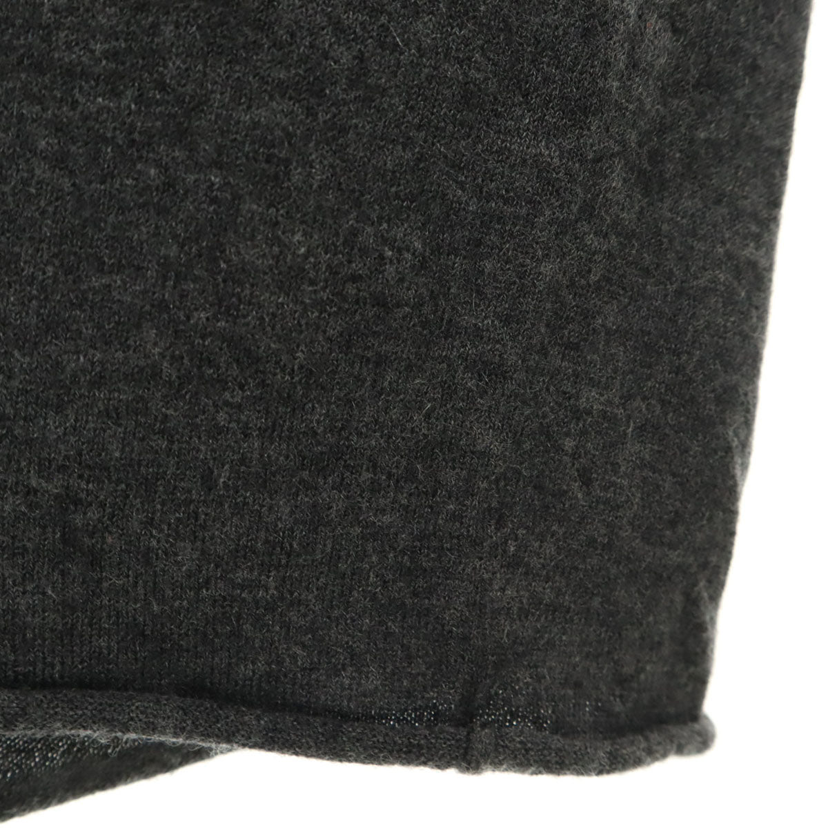 Lucien Pellat-Finet ルシアンペラフィネ カシミヤ100％ 長袖 Vネック ニットカーディガン M チャコールグレー レディース