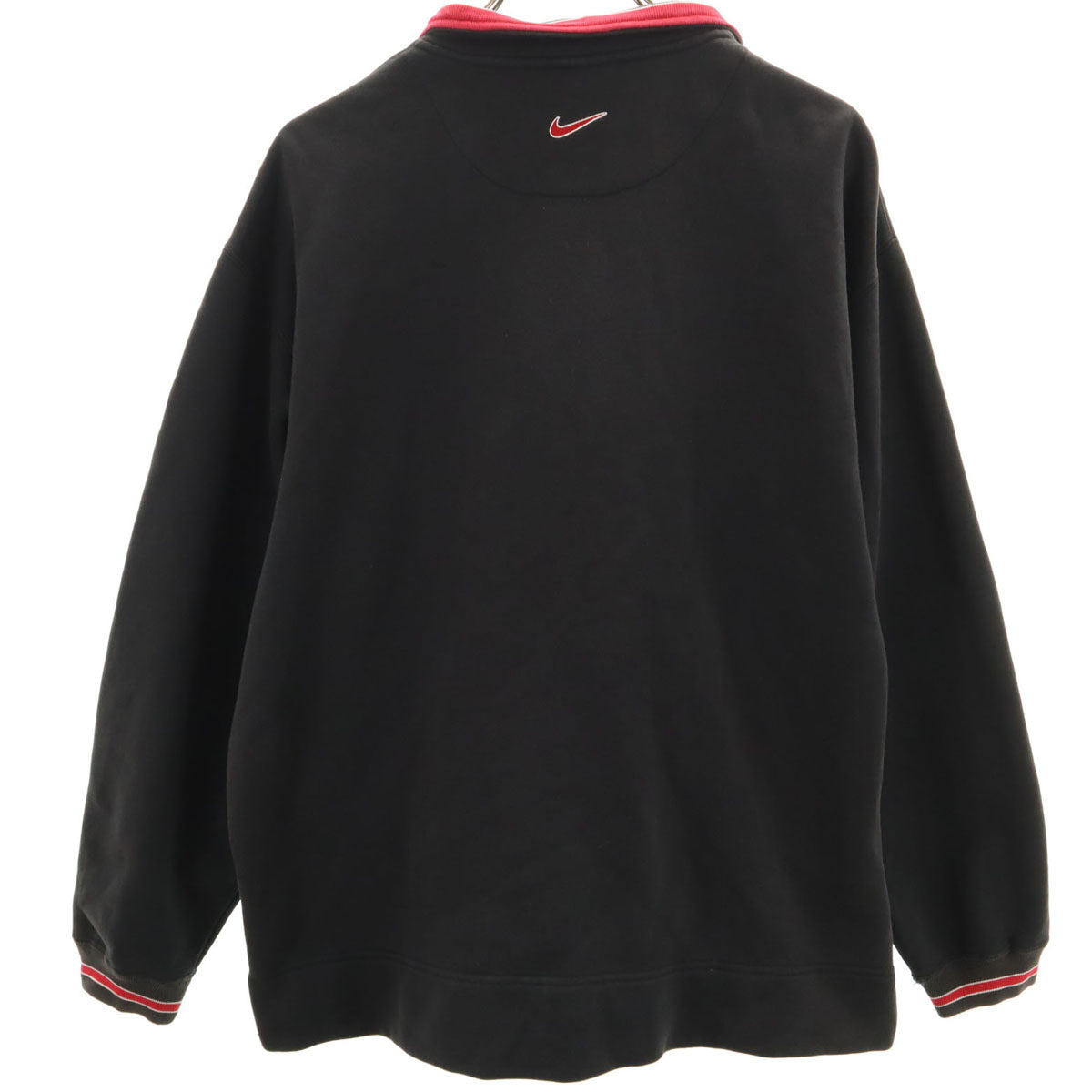 NIKE ナイキ 90s 00s オールド 白タグ 長袖 ハーフジップ スウェット L ブラック プルオーバー メンズ
