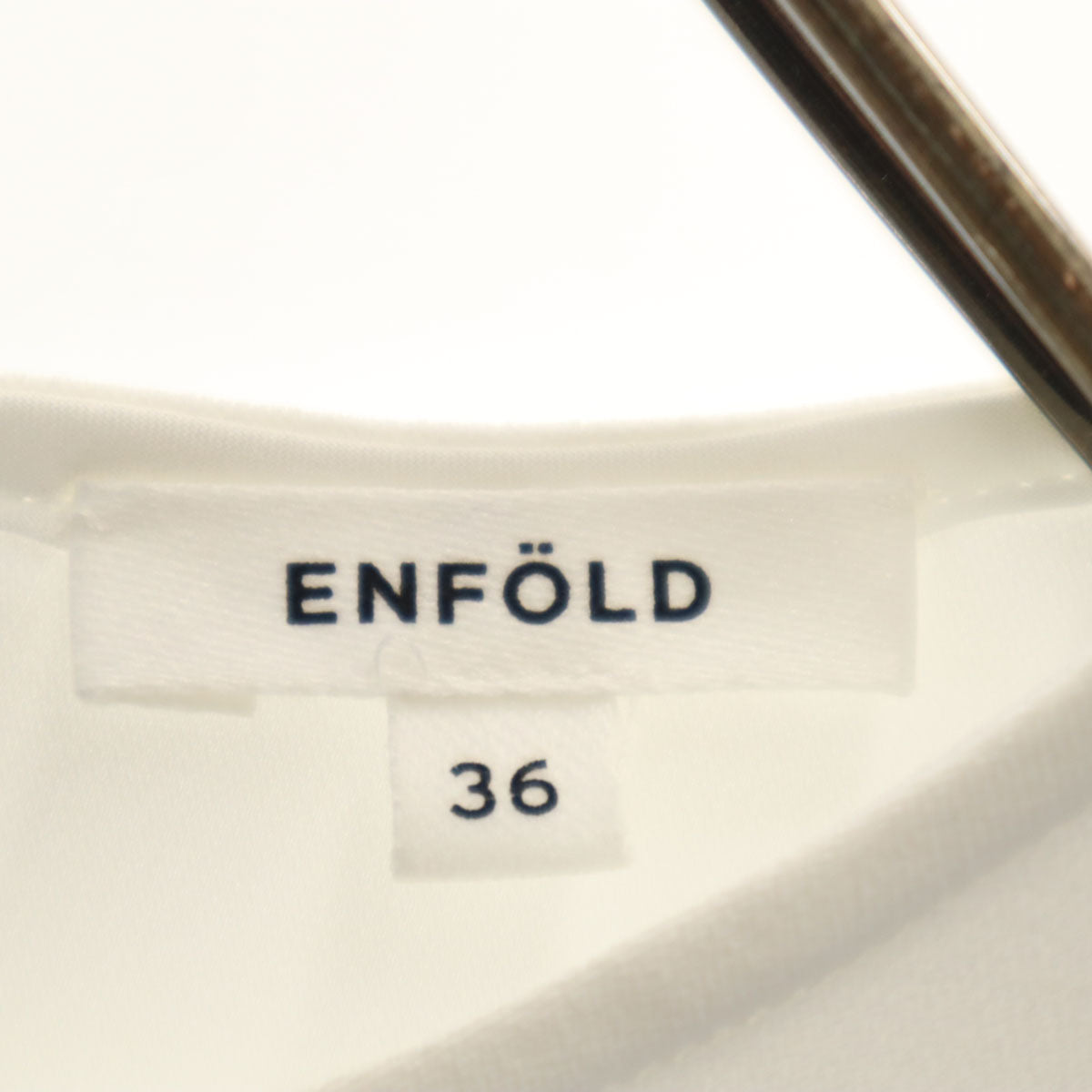 ENFOLD エンフォルド 長袖 カットソー 36 ホワイト レディース