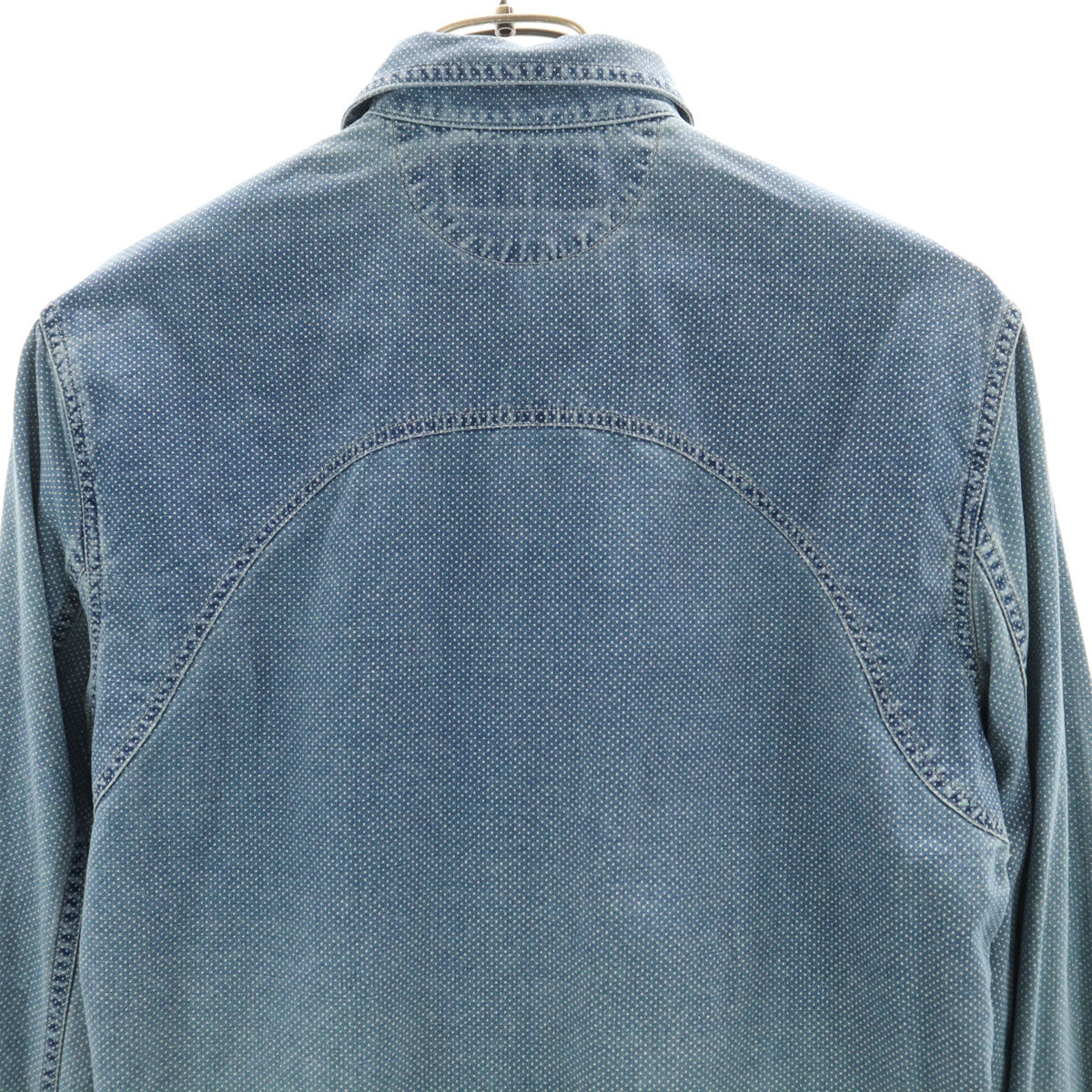 RALPH LAUREN ラルフローレン ドット 長袖 シャツ XS ブルー系 メンズ