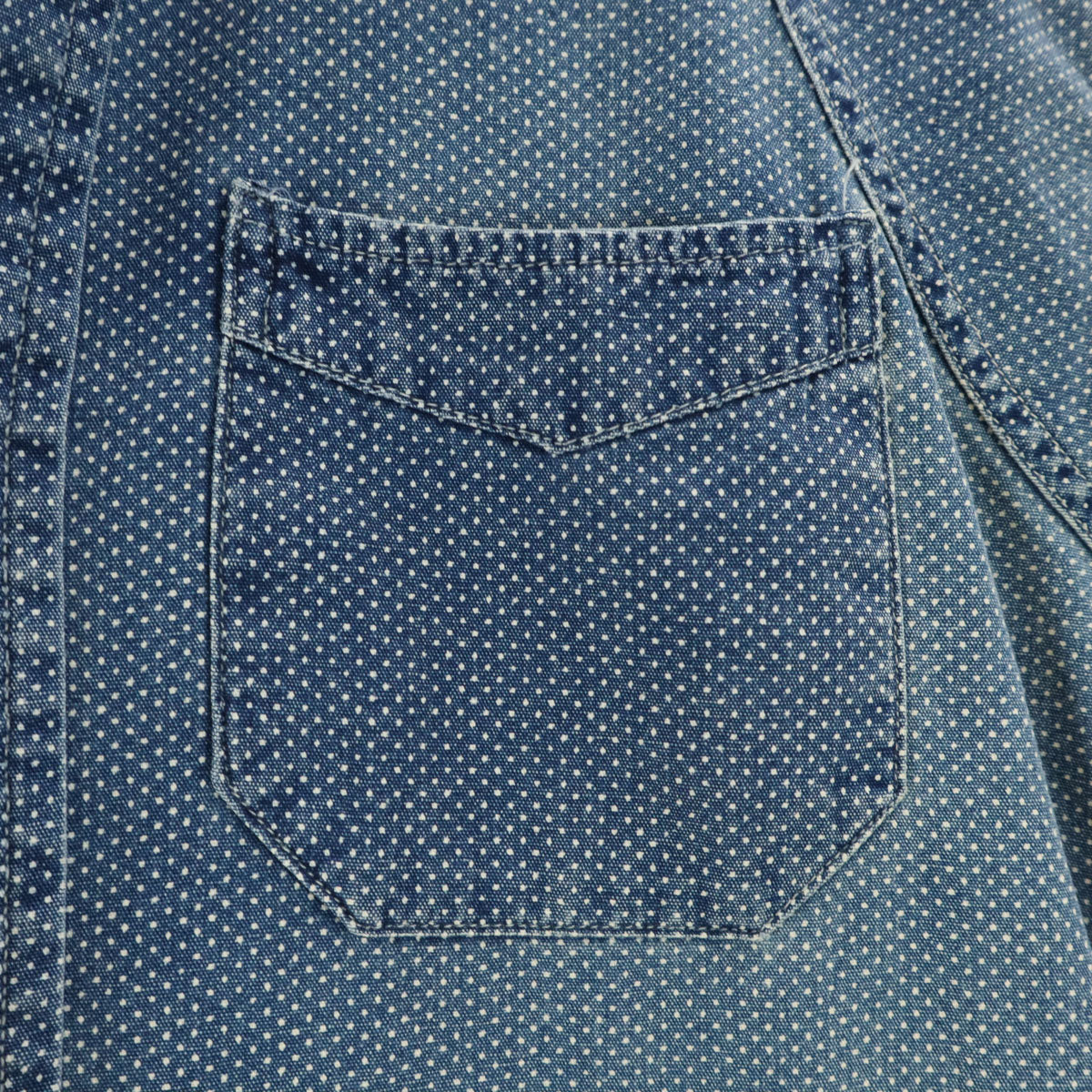 RALPH LAUREN ラルフローレン ドット 長袖 シャツ XS ブルー系 メンズ