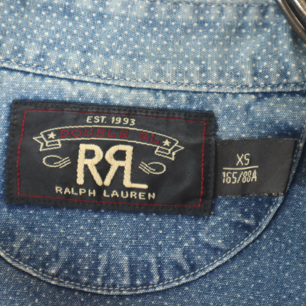 RALPH LAUREN ラルフローレン ドット 長袖 シャツ XS ブルー系 メンズ