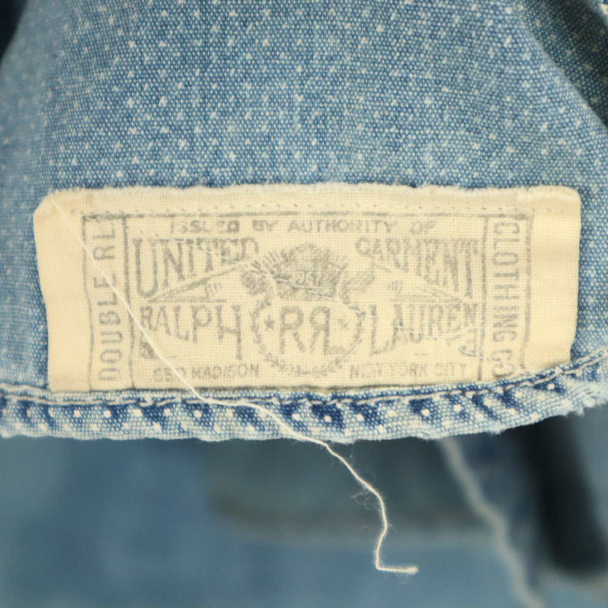 RALPH LAUREN ラルフローレン ドット 長袖 シャツ XS ブルー系 メンズ