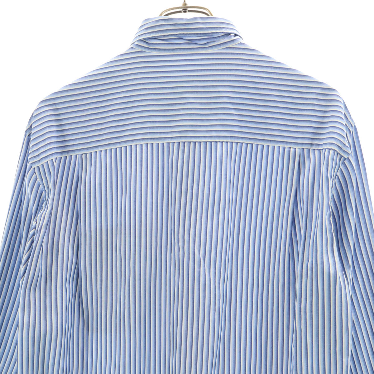 ARMANI COLLEZIONI アルマーニコレッツォーニ ストライプ 長袖 シャツ 39 ブルー系 メンズ