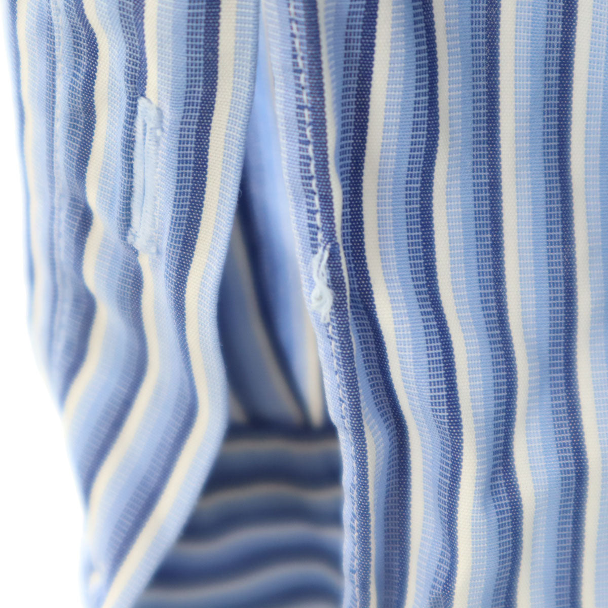 ARMANI COLLEZIONI アルマーニコレッツォーニ ストライプ 長袖 シャツ 39 ブルー系 メンズ