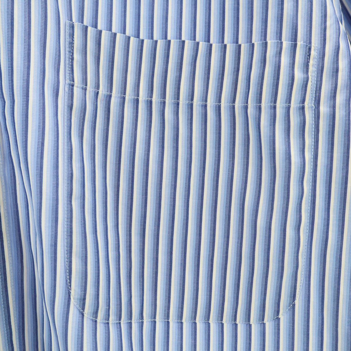 ARMANI COLLEZIONI アルマーニコレッツォーニ ストライプ 長袖 シャツ 39 ブルー系 メンズ