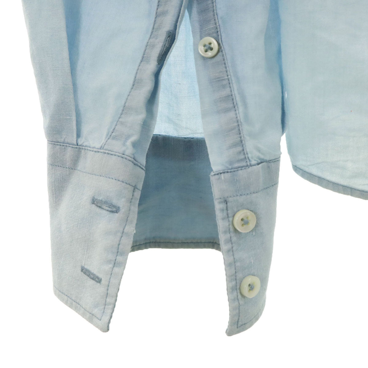 Brunello Cucinelli ブルネロクチネリ イタリア製 リネンブレンド 長袖 シャツ XXL ブルー系 メンズ