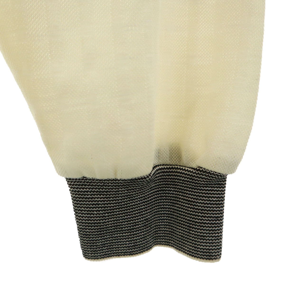 KENZO GOLF ケンゾーゴルフ 90s 日本製 オールド ストライプ 長袖 ポロシャツ 2 クリーム系 鹿の子 レディース