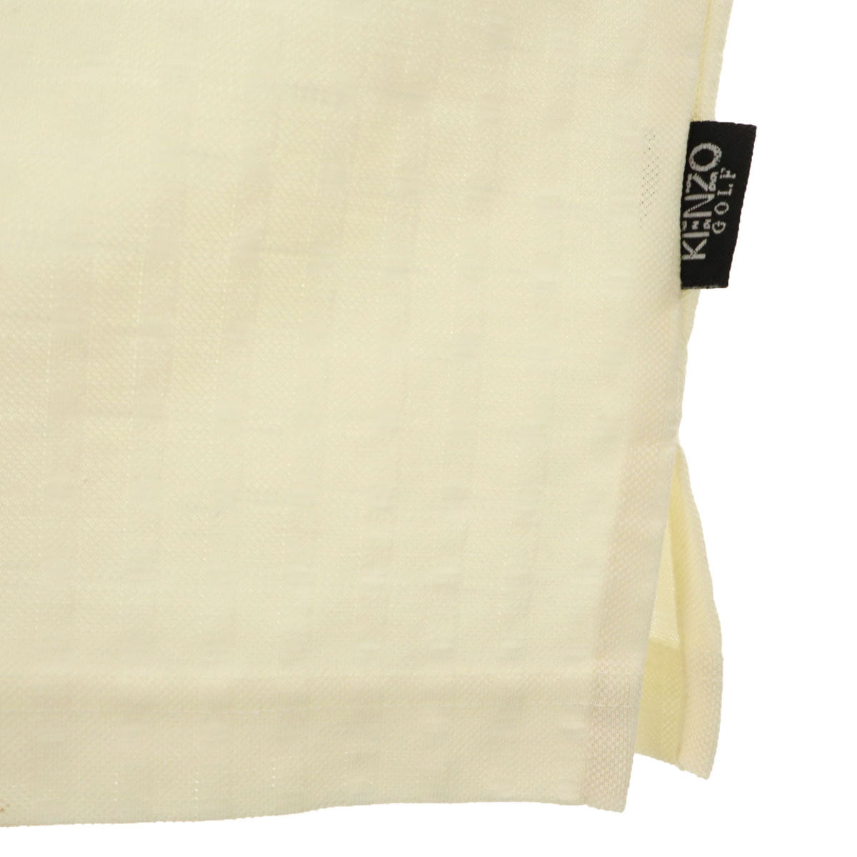 KENZO GOLF ケンゾーゴルフ 90s 日本製 オールド ストライプ 長袖 ポロシャツ 2 クリーム系 鹿の子 レディース