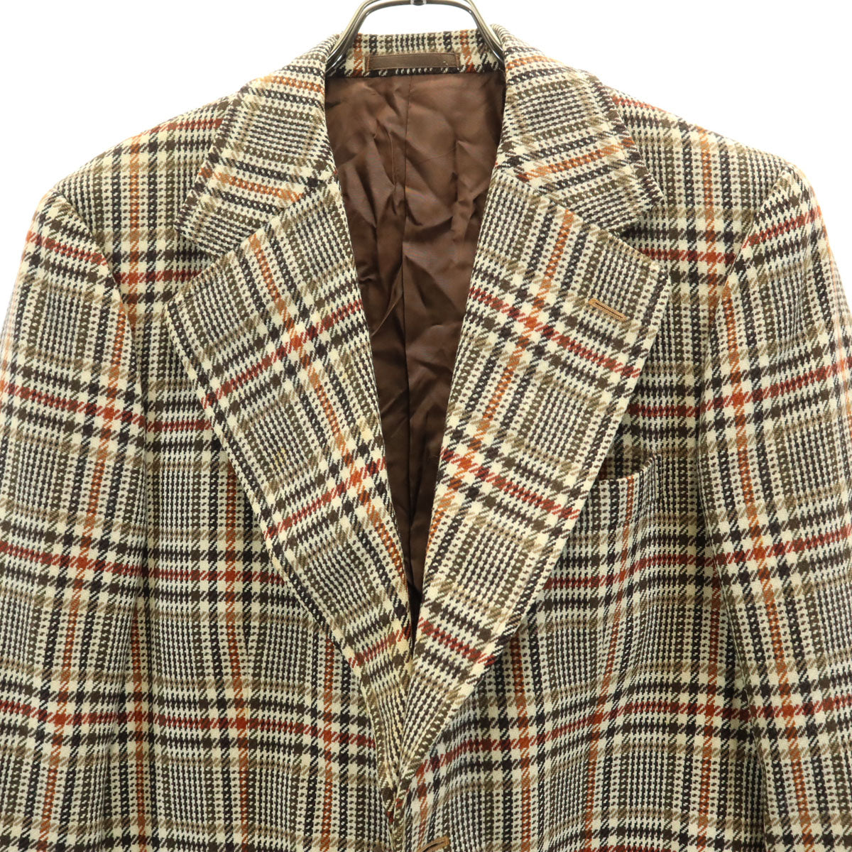 Burberrys バーバリーズ 80s 英国製 ヴィンテージ チェック柄 ツイード テーラードジャケット 38 ベージュ メンズ