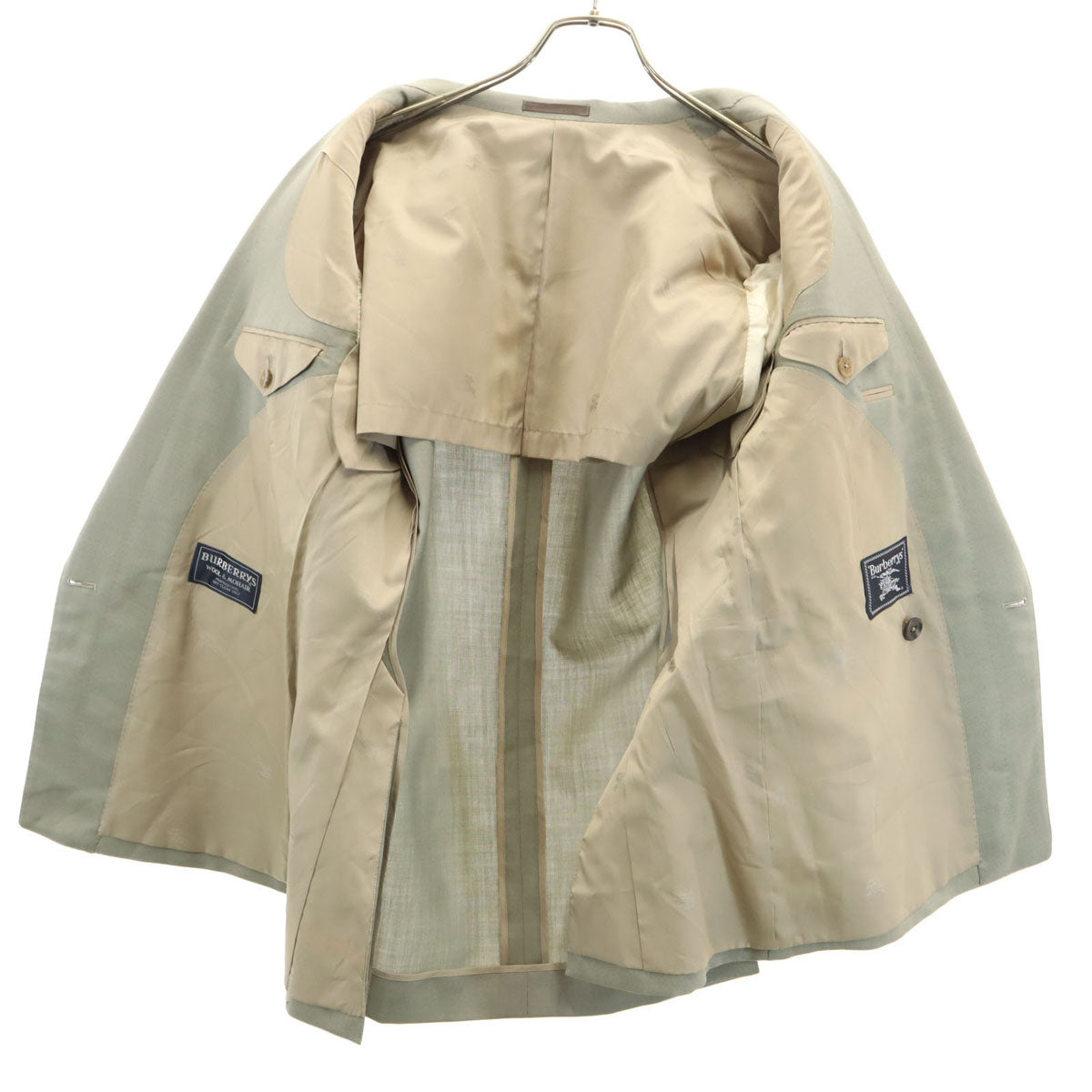 Burberrys バーバリーズ 90s オールド ダブル テーラードジャケット A4 グレー系 メンズ