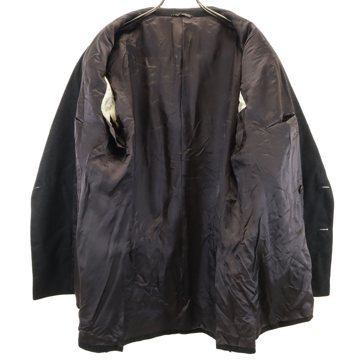 FENDI フェンディ イタリア製 ダブル テーラードジャケット 50 チャコールグレー メンズ