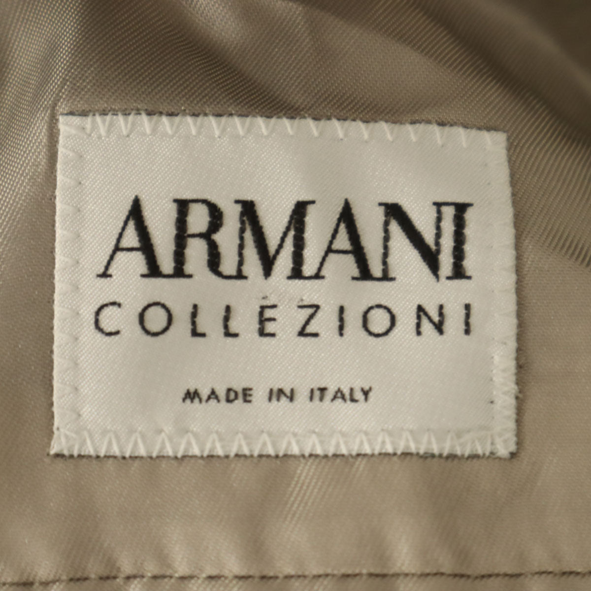 ARMANI COLLEZIONI アルマーニコレッツォーニ 90s イタリア製 オールド ウールライク ダブル テーラードジャケット 52 グレージュ メンズ