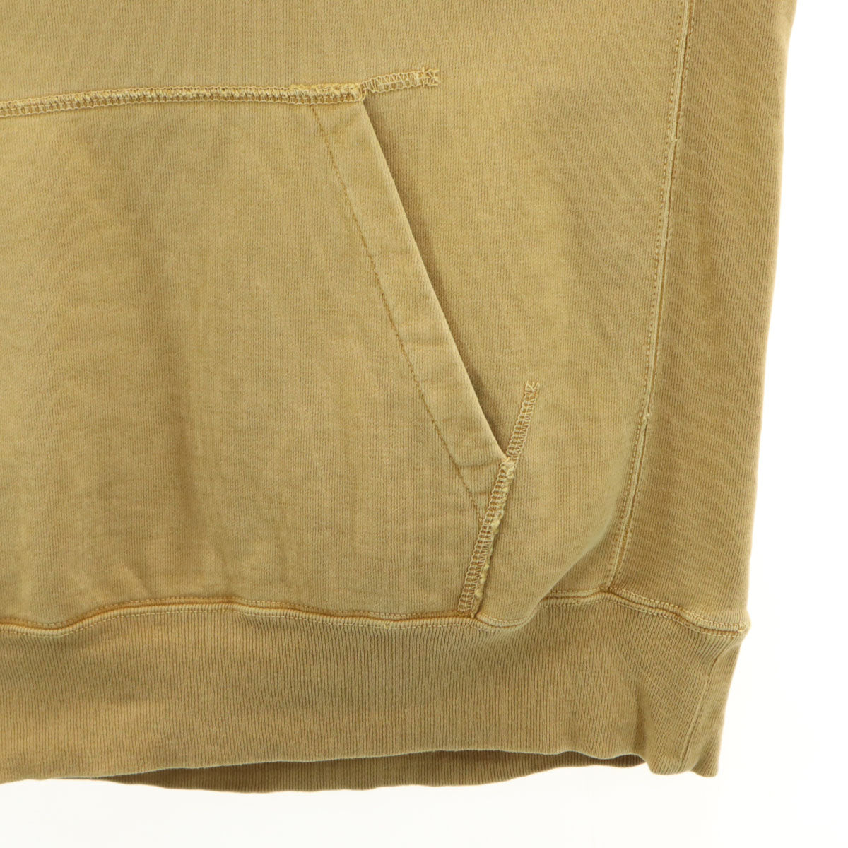 REMI RELIEF レミレリーフ 日本製 長袖 ヴィンテージ加工 スウェットパーカー M イエローベージュ メンズ