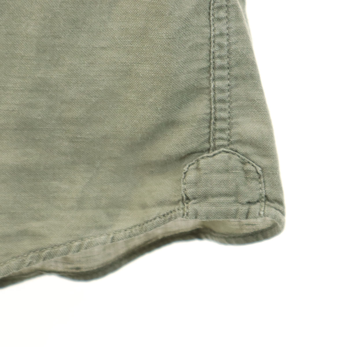 Brunello Cucinelli ブルネロクチネリ リネンブレンド イタリア製 長袖 ミリタリーシャツ S グリーン系 メンズ