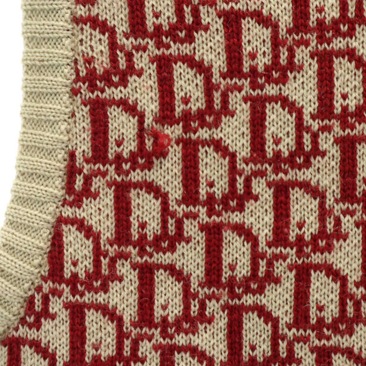 MISS DIOR ミスディオール 90s オールド Vネック ニットベスト M ベージュ系 レディース