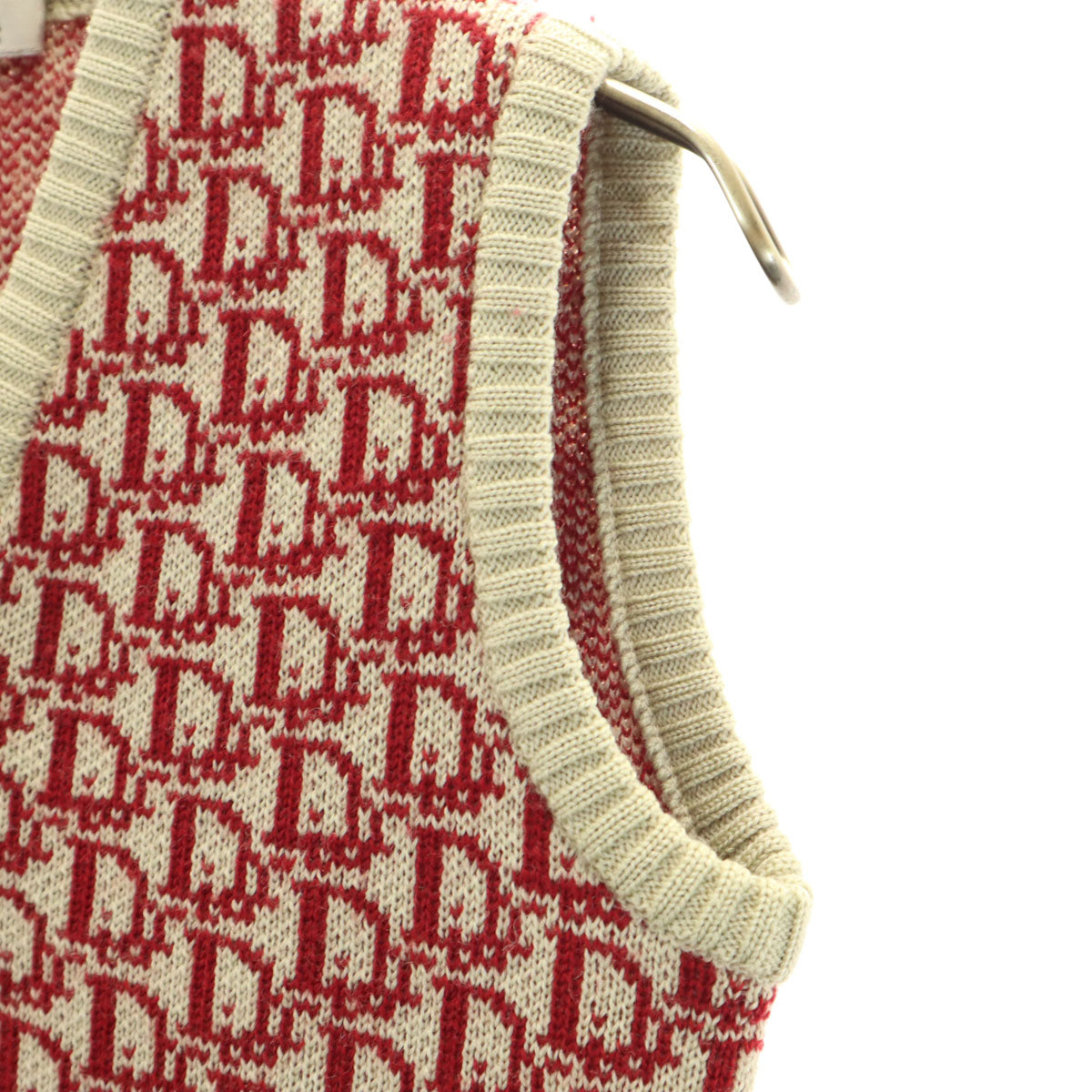 MISS DIOR ミスディオール 90s オールド Vネック ニットベスト M ベージュ系 レディース