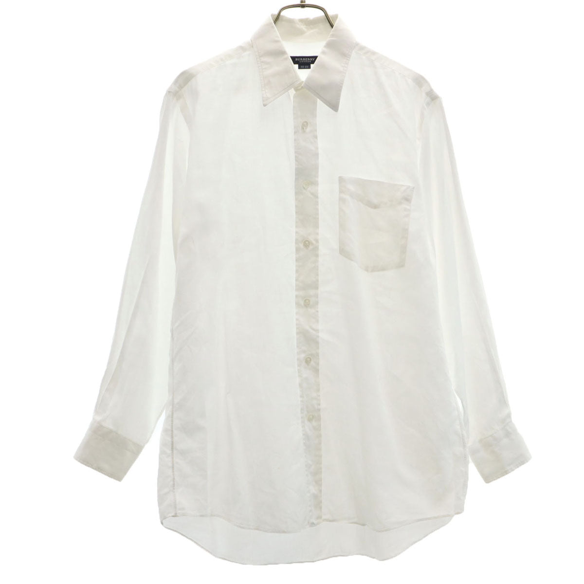 BURBERRY LONDON バーバリーロンドン リネンブレンド 長袖 シャツ 38-80 ホワイト 三陽商会 メンズ