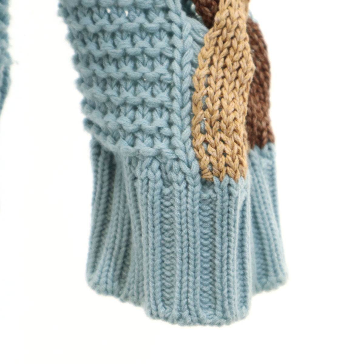 CUNE キューン 日本製 コットンブレンド 長袖 ケーブル セーター 2 ブルー ニット メンズ