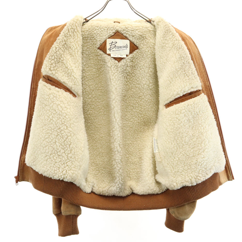 バーマンズ 80s ヴィンテージ ムートンジャケット 40 キャメル メンズ