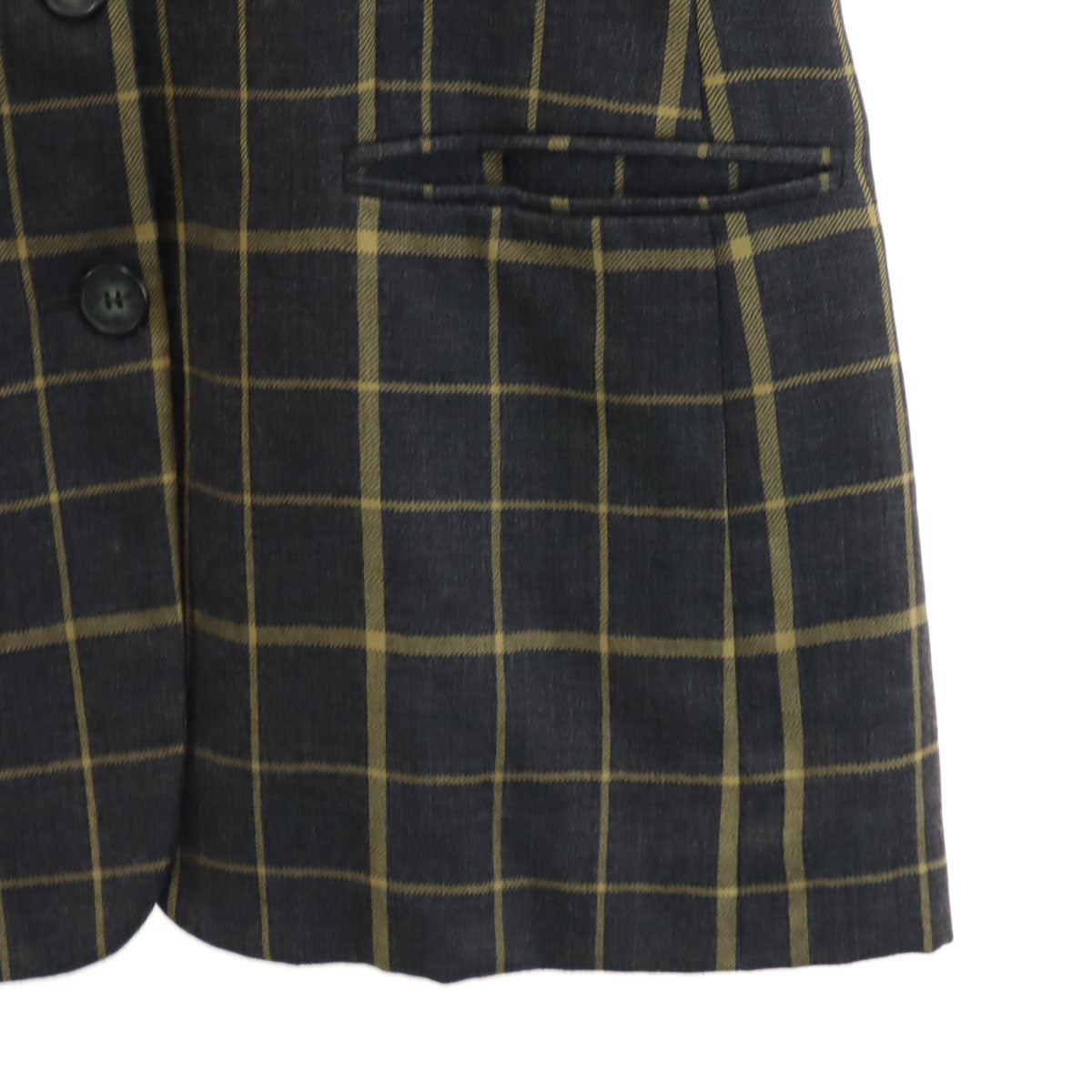 Emporio Armani エンポリオアルマーニ 90s イタリア製 オールド チェック柄 テーラードジャケット 40 チャコールグレー 裏キルティング メンズ