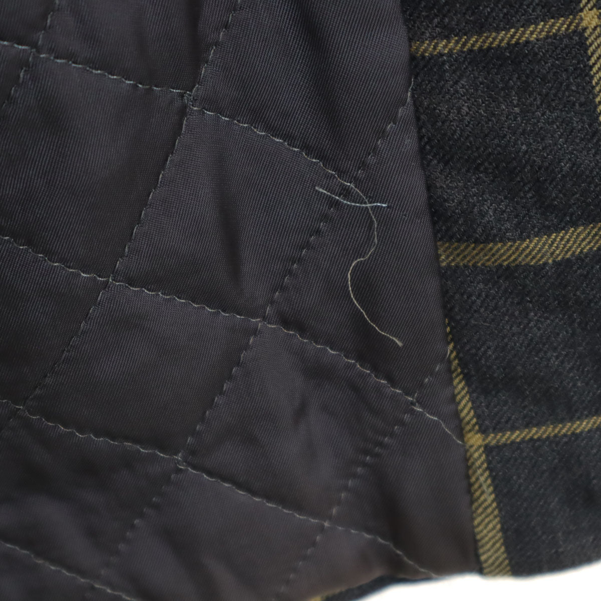 Emporio Armani エンポリオアルマーニ 90s イタリア製 オールド チェック柄 テーラードジャケット 40 チャコールグレー 裏キルティング メンズ