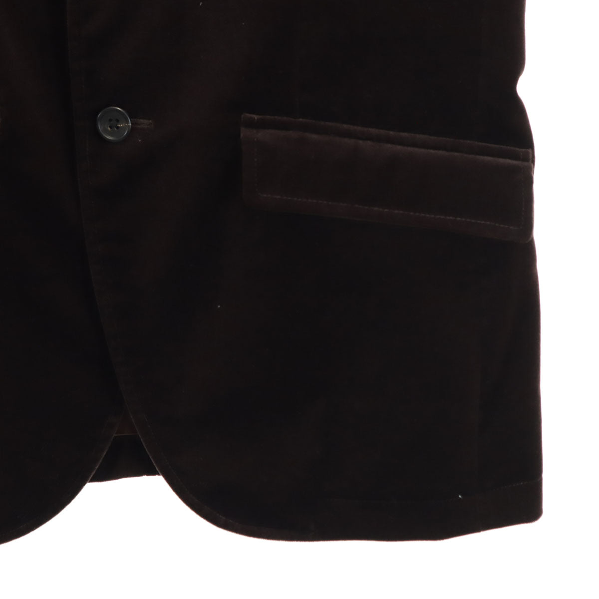 PS Paul Smith ピーエスポールスミス 日本製 ベロア テーラードジャケット M ブラウン メンズ