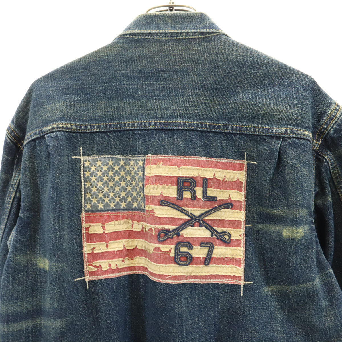 POLO RALPH LAUREN ポロラルフローレン ダメージ加工 デニムジャケット M ジージャン メンズ
