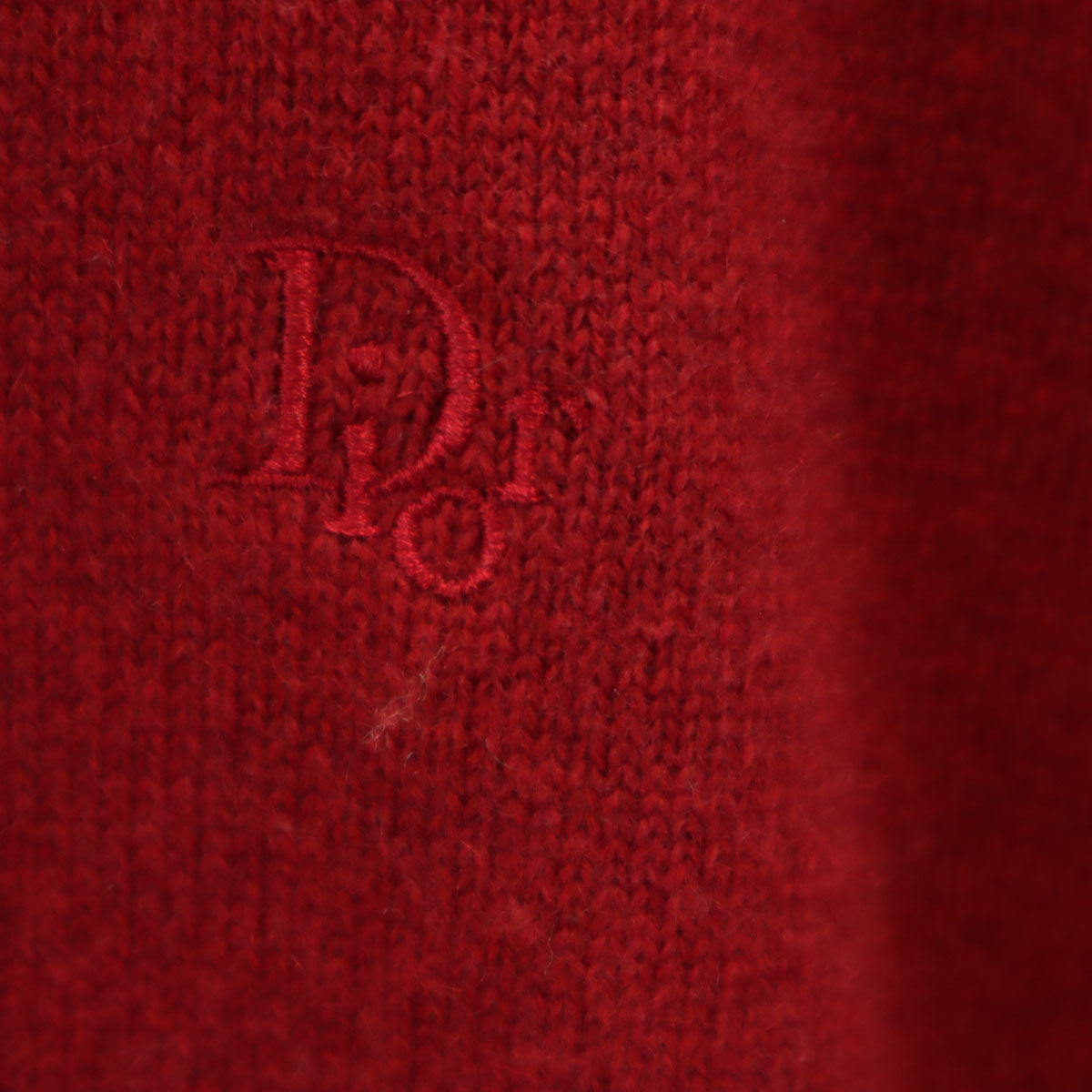 Christian Dior クリスチャンディオール 90s カシミア100％ オールド 長袖 セーター M 赤 ニット メンズ