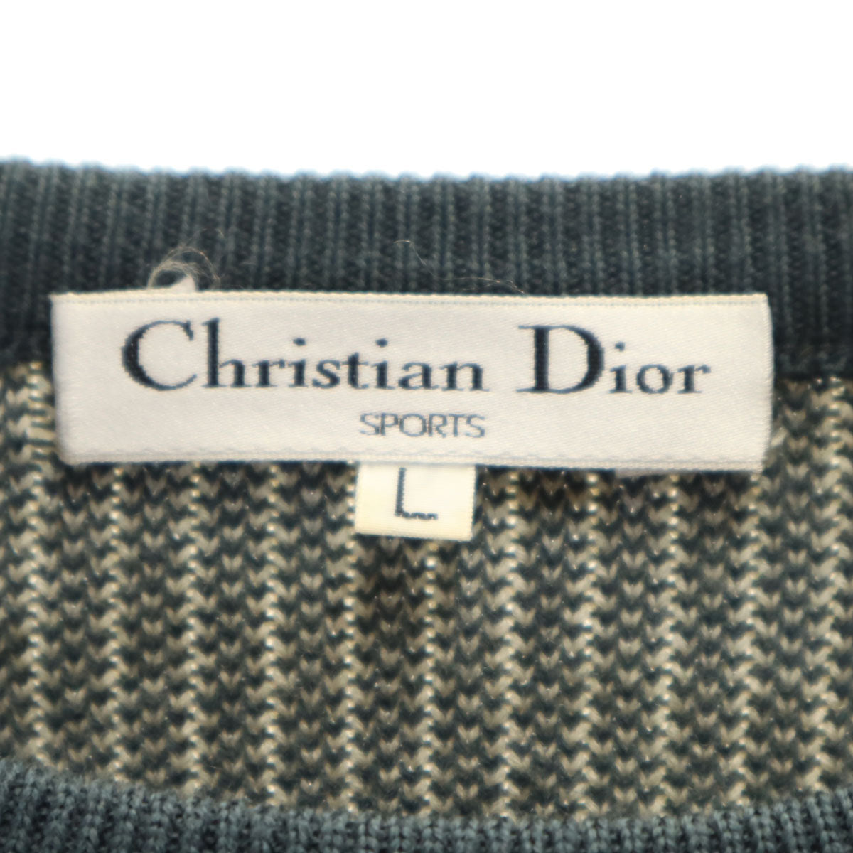 Christian Dior SPORTS クリスチャンディオールスポーツ 90s ウール オールド 長袖 セーター L ネイビー系 ニット メンズ