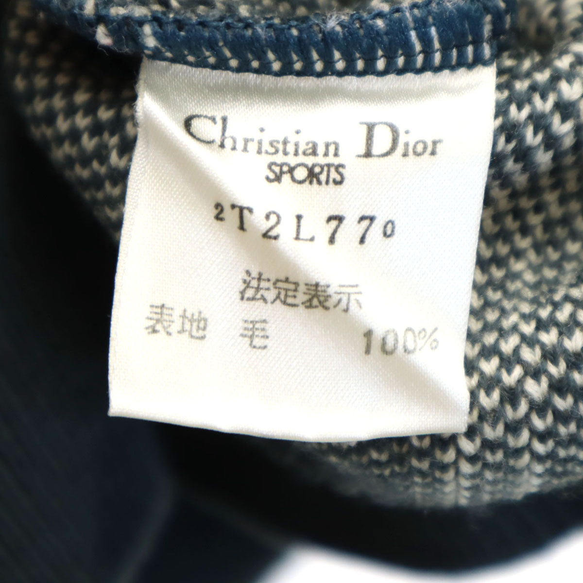 Christian Dior SPORTS クリスチャンディオールスポーツ 90s ウール オールド 長袖 セーター L ネイビー系 ニット メンズ