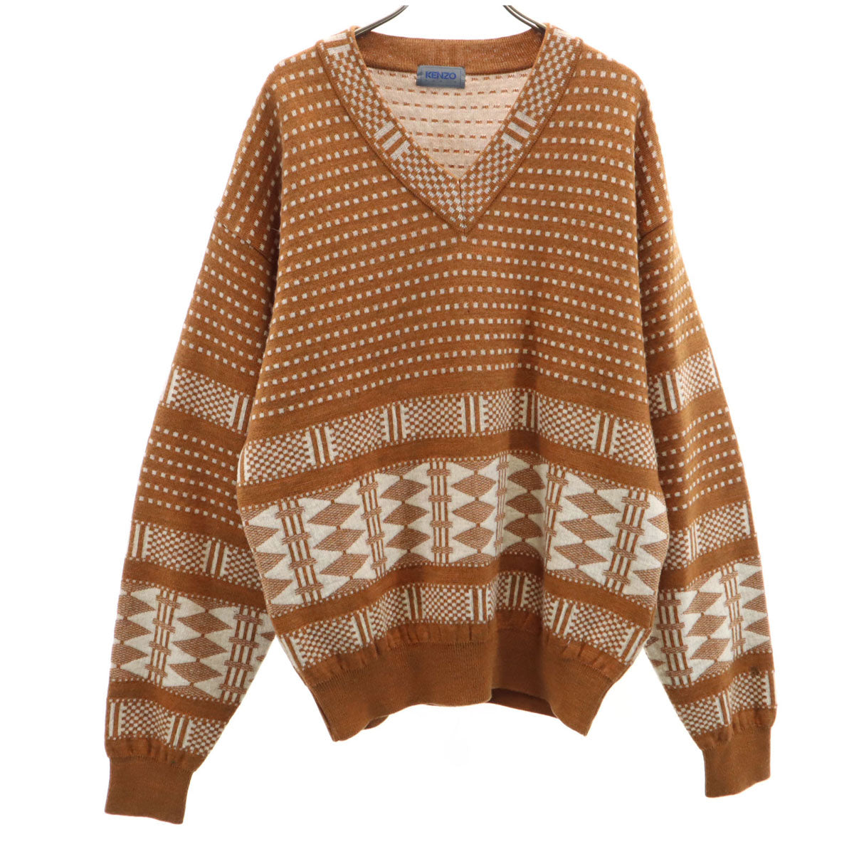 KENZO 90s ジャケット　ブラウン　襟付き　型押し　クロコジャケット ブラウン（茶色）系 KENZO(ケンゾー) ジャケットその他(メンズ