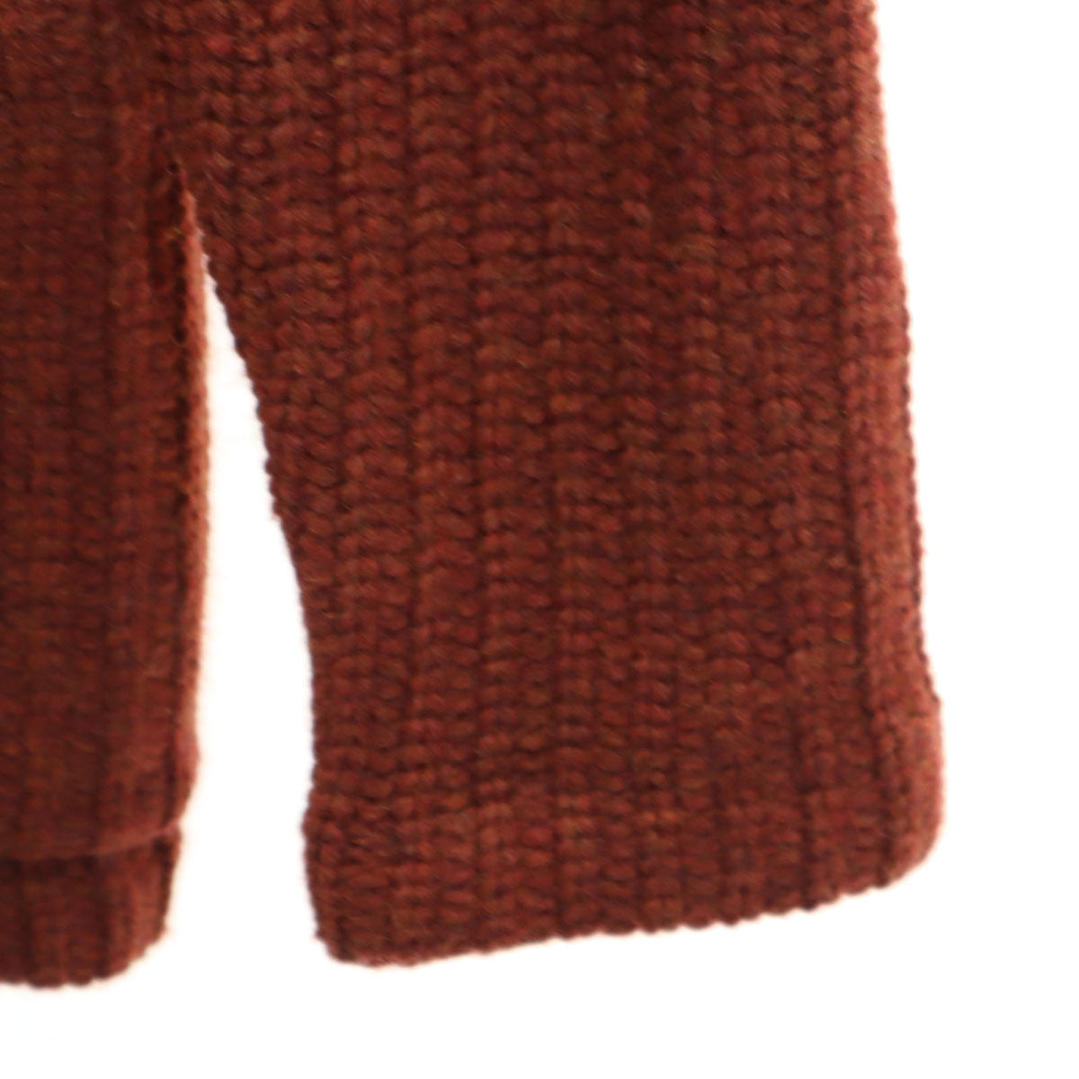 BARENA バレナ イタリア製 ウールブレンド ショールカラー ニットジャケット XS レッドオレンジ系 ダブルボタン レディース