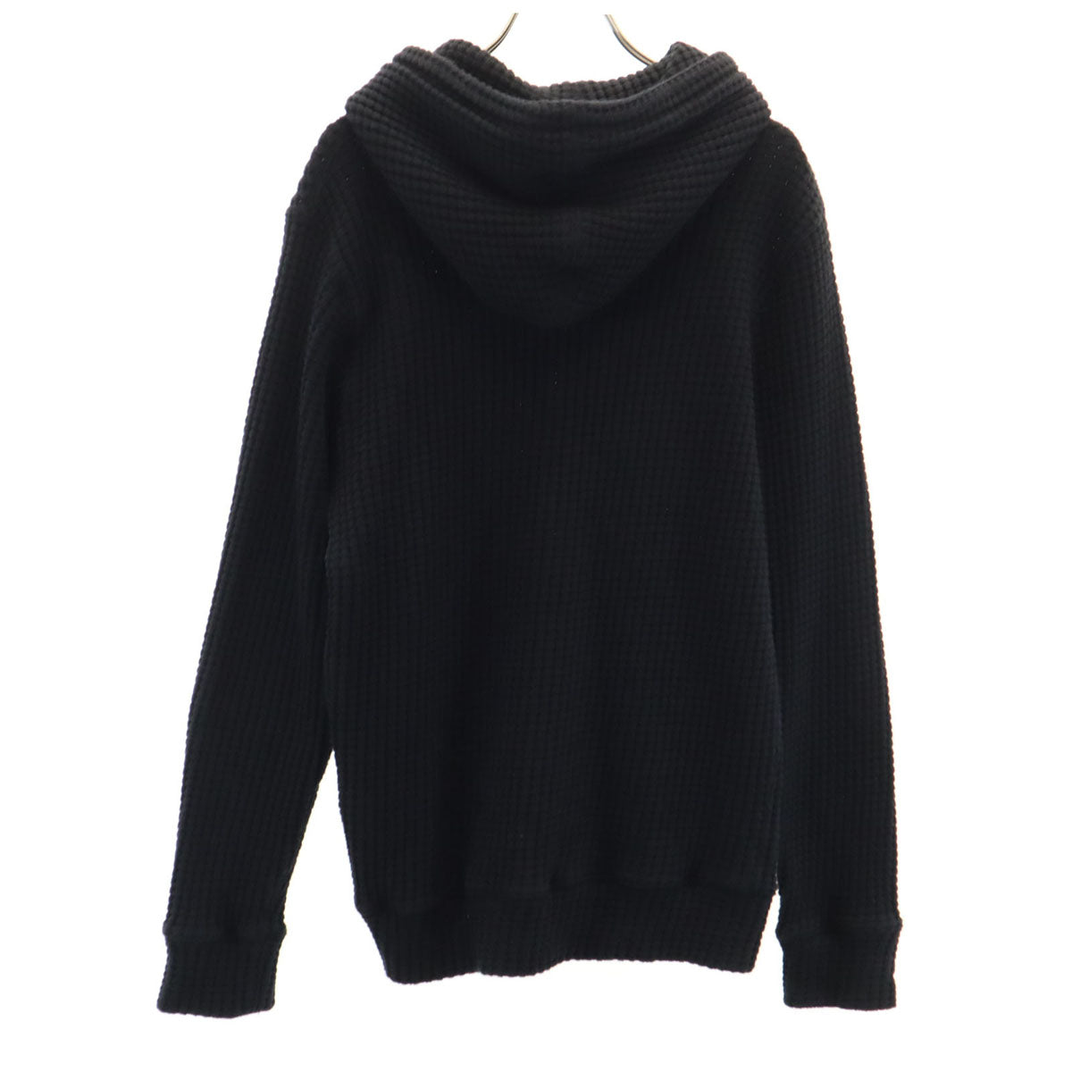 Seagreen シーグリーン 日本製 ウール 長袖 ワッフル ジップパーカー 4 黒 メンズ