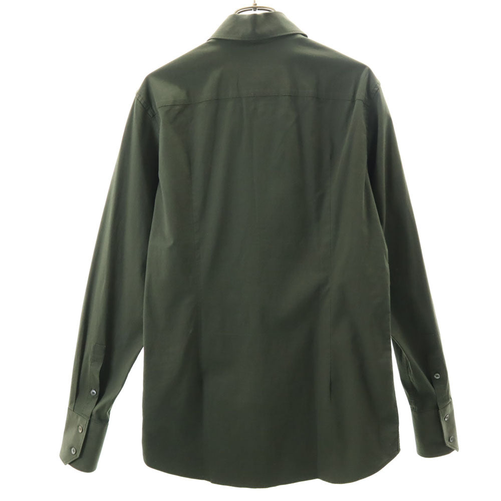 MIUMIU ミュウミュウ イタリア製 長袖 ボタンダウンシャツ 38/15 カーキ メンズ