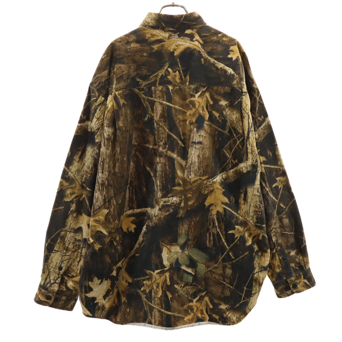 Columbia コロンビア リアルツリー柄 長袖 ボタンダウンシャツ XXL ブラウン アウトドア ビッグサイズ メンズ