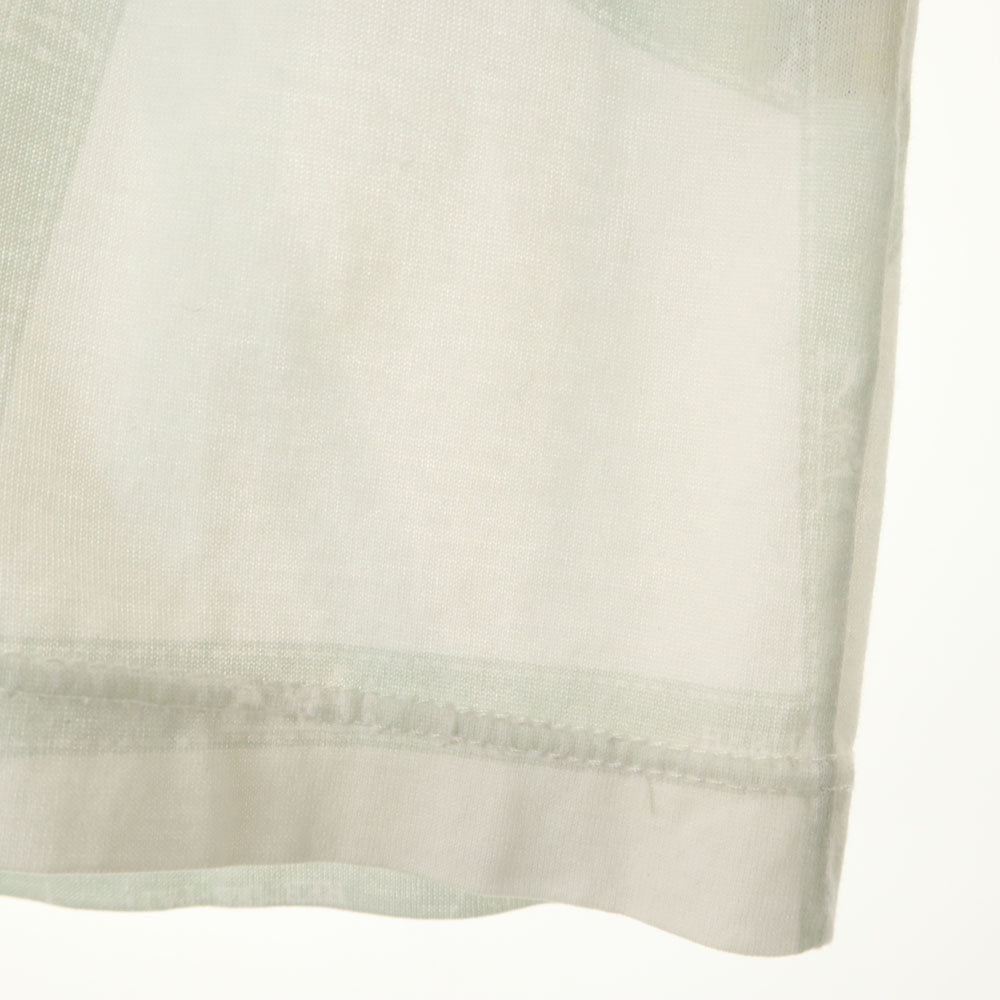 HERMES エルメス イタリア製 長袖 Vネック カットソー M ホワイト レディース