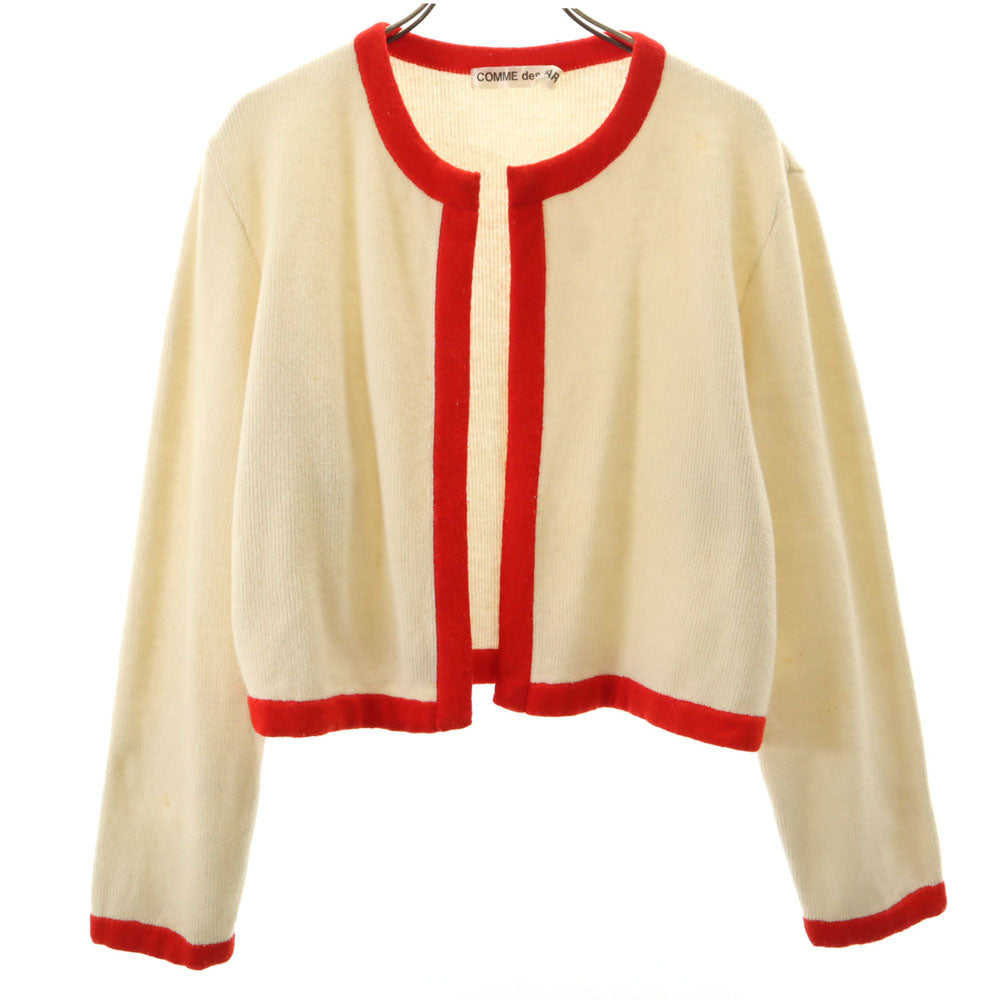 COMME des GARCONS コムデギャルソン 88AW ヴィンテージ 日本製 長袖 パイピング カーディガン ベージュ レディース