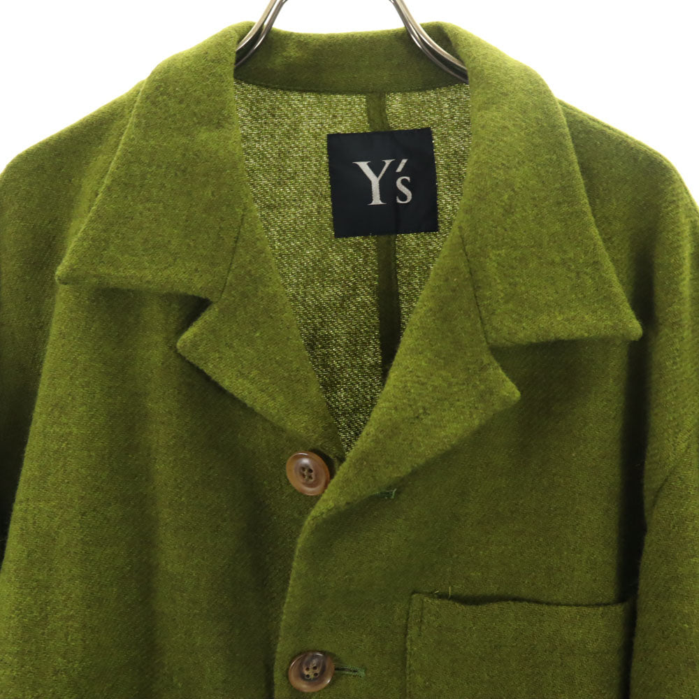 Y's ワイズ 80s 日本製 ヴィンテージ 開襟 ジャケット カーキ メンズ