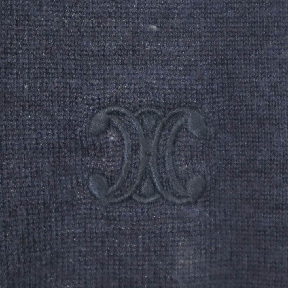 CELINE セリーヌ ウールブレンド 長袖 カットソー XS ネイビー レディース