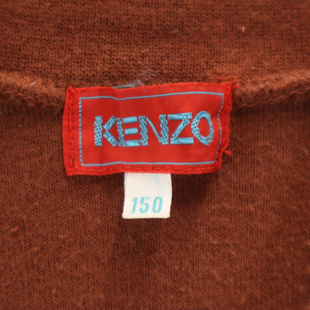 KENZO ケンゾー 90s オールド 総柄切り替え 長袖 スウェット 150 オレンジ キッズ
