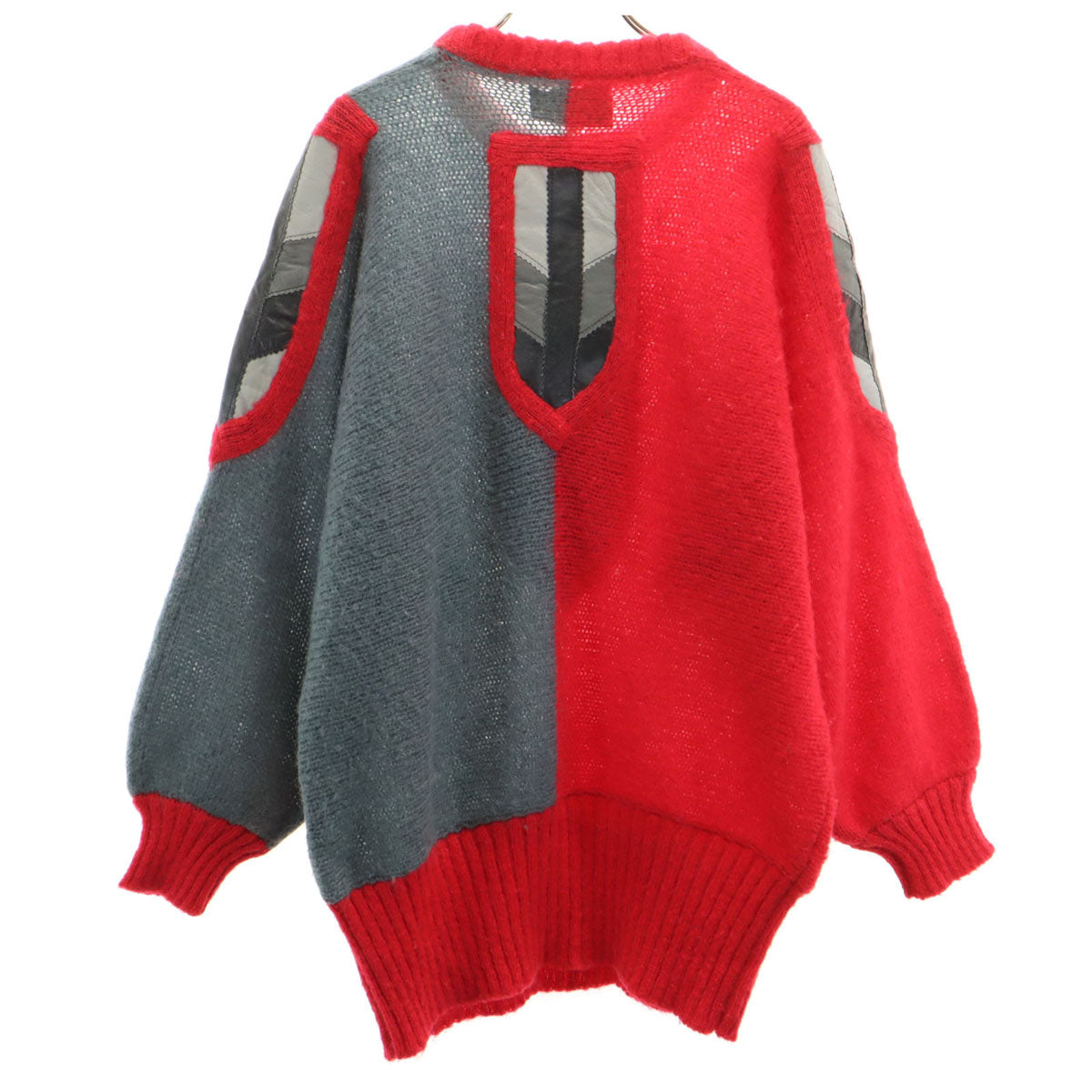 Eugeue 70s 80s モヘアブレンド ヴィンテージ 長袖 セーター M グレー ニット メンズ