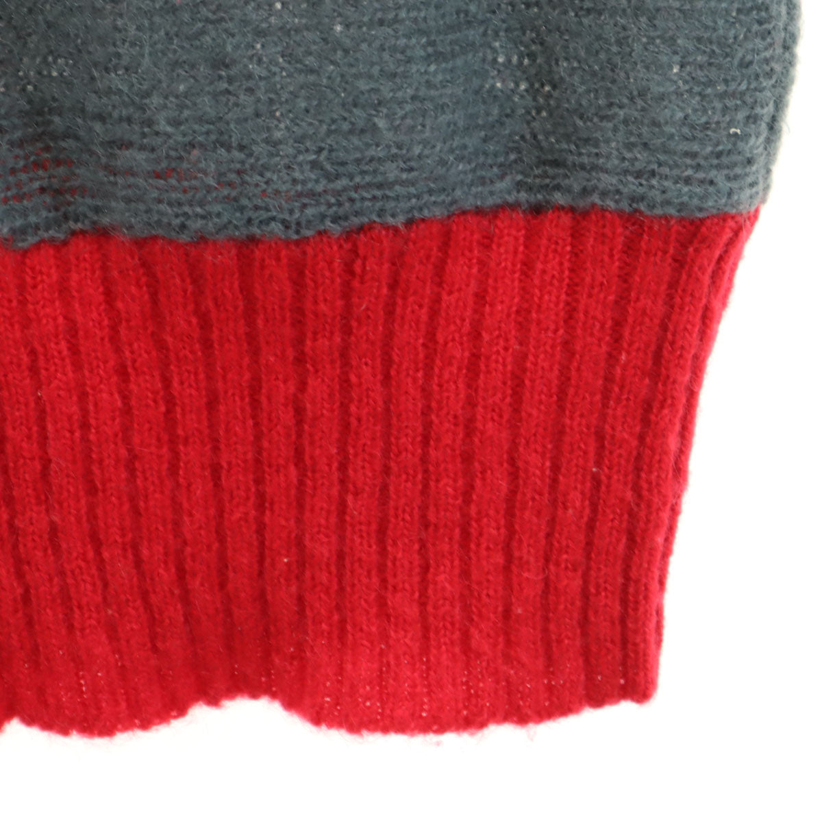 Eugeue 70s 80s モヘアブレンド ヴィンテージ 長袖 セーター M グレー ニット メンズ